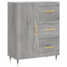 Highboard Grau Sonoma 69,5x34x180 cm Holzwerkstoff