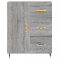 Highboard Grau Sonoma 69,5x34x180 cm Holzwerkstoff