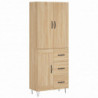 Highboard Sonoma-Eiche 69,5x34x180 cm Holzwerkstoff