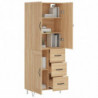 Highboard Sonoma-Eiche 69,5x34x180 cm Holzwerkstoff