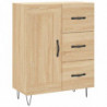 Highboard Sonoma-Eiche 69,5x34x180 cm Holzwerkstoff