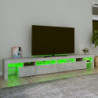 TV-Schrank mit LED-Leuchten Betongrau 260x36,5x40 cm