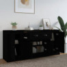 Sideboards 3 Stk. Schwarz Holzwerkstoff