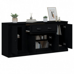 Sideboards 3 Stk. Schwarz Holzwerkstoff