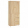 Highboard Sonoma-Eiche 69,5x34x180 cm Holzwerkstoff