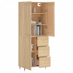 Highboard Sonoma-Eiche 69,5x34x180 cm Holzwerkstoff