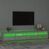TV-Schrank mit LED-Leuchten Betongrau 240x35x40 cm