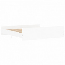 Bettgestell mit Kopf- und Fußteil Weiß 180x200 cm