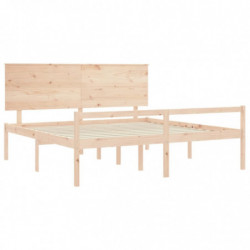 Seniorenbett mit Kopfteil 200x200 cm Massivholz