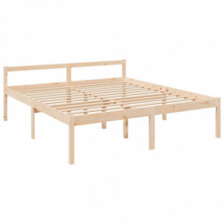 Seniorenbett mit Kopfteil 200x200 cm Massivholz