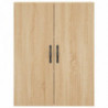 Highboard Sonoma-Eiche 69,5x34x180 cm Holzwerkstoff