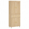 Highboard Sonoma-Eiche 69,5x34x180 cm Holzwerkstoff