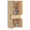 Highboard Sonoma-Eiche 69,5x34x180 cm Holzwerkstoff