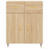 Highboard Sonoma-Eiche 69,5x34x180 cm Holzwerkstoff