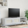 TV-Schrank SENJA Rattan-Optik Weiß 158x40x49cm Kiefernholz