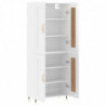 Highboard Hochglanz-Weiß 69,5x34x180 cm Holzwerkstoff