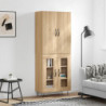 Highboard Sonoma-Eiche 69,5x34x180 cm Holzwerkstoff