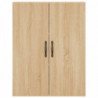 Highboard Sonoma-Eiche 69,5x34x180 cm Holzwerkstoff