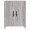 Highboard Grau Sonoma 69,5x34x180 cm Holzwerkstoff