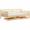 Tagesbett mit Schubladen 90x200 cm Massivholz Kiefer