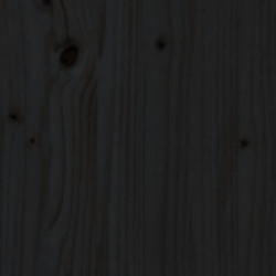 Massivholzbett Schwarz 75x190 cm Kiefer