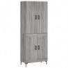 Highboard Grau Sonoma 69,5x34x180 cm Holzwerkstoff