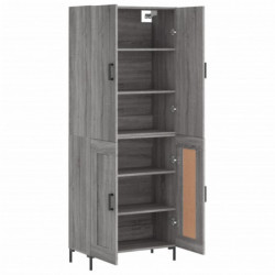 Highboard Grau Sonoma 69,5x34x180 cm Holzwerkstoff