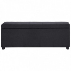 Bank mit Staufach 116 cm Schwarz Polyester