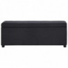 Bank mit Staufach 116 cm Schwarz Polyester