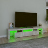 TV-Schrank mit LED-Leuchten Betongrau 200x36,5x40 cm