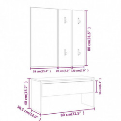 Flurmöbel-Set Weiß Holzwerkstoff