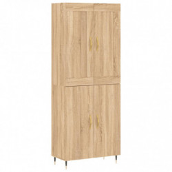 Highboard Sonoma-Eiche 69,5x34x180 cm Holzwerkstoff