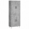 Highboard Betongrau 69,5x34x180 cm Holzwerkstoff