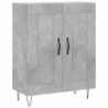 Highboard Betongrau 69,5x34x180 cm Holzwerkstoff