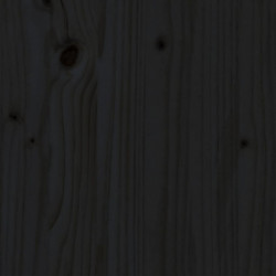 Massivholzbett Schwarz 75x190 cm