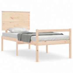 Seniorenbett mit Kopfteil 90x200 cm Massivholz