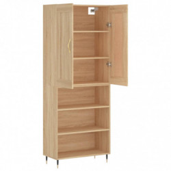 Highboard Sonoma-Eiche 69,5x34x180 cm Holzwerkstoff