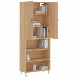 Highboard Sonoma-Eiche 69,5x34x180 cm Holzwerkstoff