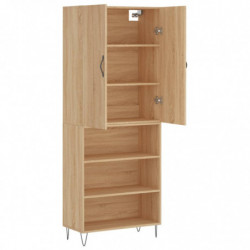 Highboard Sonoma-Eiche 69,5x34x180 cm Holzwerkstoff