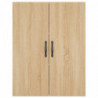 Highboard Sonoma-Eiche 69,5x34x180 cm Holzwerkstoff