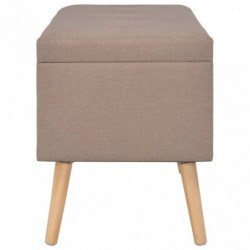 Hocker mit Stauraum 3 Stk. Braun Stoff