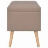 Hocker mit Stauraum 3 Stk. Braun Stoff