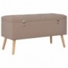 Hocker mit Stauraum 3 Stk. Braun Stoff