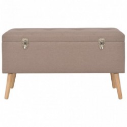 Hocker mit Stauraum 3 Stk. Braun Stoff