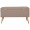 Hocker mit Stauraum 3 Stk. Braun Stoff