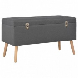 Hocker mit Stauraum 3 Stk. Dunkelgrau Stoff