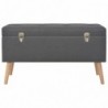 Hocker mit Stauraum 3 Stk. Dunkelgrau Stoff