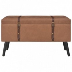 Hocker mit Stauraum 3 Stk. Braun Kunstleder