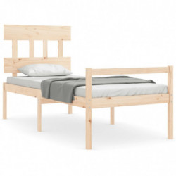 Seniorenbett mit Kopfteil Massivholz