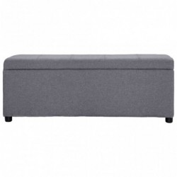 Bank mit Staufach 116 cm Hellgrau Polyester